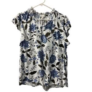 Como Blu Women’s Top White, Blue, Army green buisness casual Size large